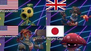 All Plants vs Zombies Battle for Neighborville Characters Nationality