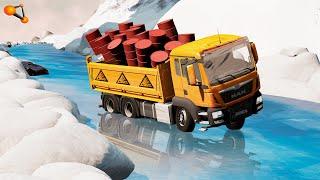 Icy Road Slippery Slope - BeamNG drive