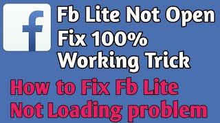 How To Solve Fb lite Not Loading Problem