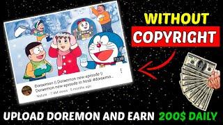 How to upload doraemon cartoon on youtube without copyright claim 2024