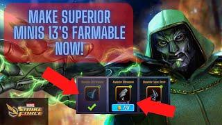 MAKE SUPERIOR MINI 13'S FARMABLE NOW! - Ozzy slang game - MSF - Marvel Strike Force