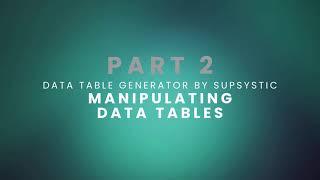 Part 2 Manipulating Data Tables using Supsystic Data Table Plugin