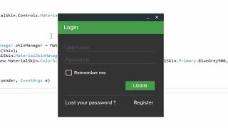 C# Tutorial - Material Design Login Form | FoxLearn