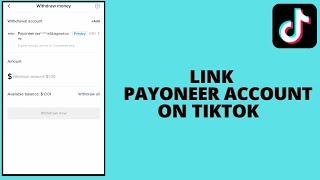 How To Link Payoneer Account To Tiktok