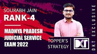MP Judicial Service Exam 2022 | How To Crack MPJSE with Self Study | By Sourabh Jain, Rank 4 MPJSE