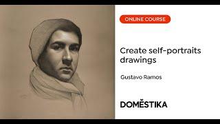 Self-Portrait in Graphite and Pastel: Techniques of Light and Form - A course by Gustavo Ramos