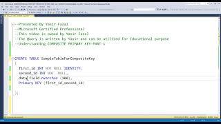 SQL Tutorials By Durkhun    UNDERSTANDING SQL COMPOSITE  PRIMARY KEY In Urdu Hindi Part 1