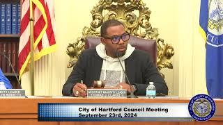 City of Hartford Council Meeting September 23rd, 2024 Live Stream