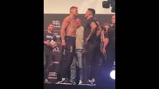 Volkov and Aspinall faceoff before #UFCLondon  | #shorts