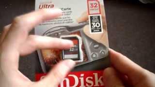 Unboxing Sandisk Ultra 32GB SDHC Class 10 SD Card SDcard