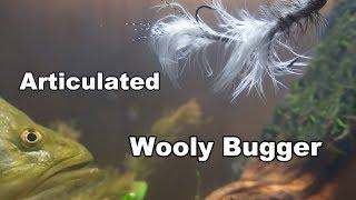 Articulated Wooly Bugger - Underwater Footage! -  Streamer Fly - McFly Angler Fly Tying