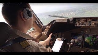 Boeing 747 Air Bridge Cargo Landing Seattle Cockpit Veiw HD