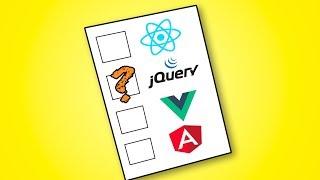 jQuery vs Vue, React and Angular