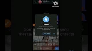 Sorry You can send message only contact || Telegram Problem Solution || #telegram