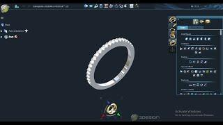 How to design List Ring using micro setting in 3design for Jewelry Dsigner without 10minutes