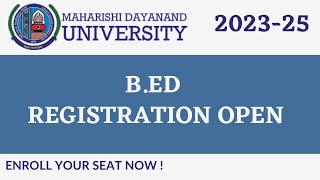 MDU B.ed Admission | Registration Open for session 2023-25 from Haryana University #shorts #viral