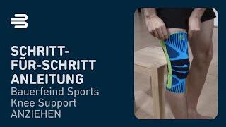 Bauerfeind Sports Knee Support - So legst du unsere Sport-Kniebandage richtig an