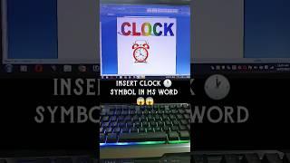 Clock  Symbol in Ms Word #computerknowledge  #shorts #trendingshorts #mswordshortcutkeys #short