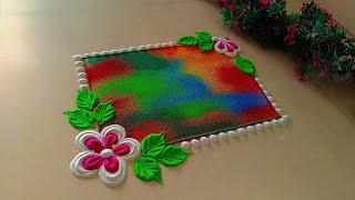 Very attractive holi pecial Rangoli | holi rangoli Designs | dhulivandan rangoli  | Rangoli colors