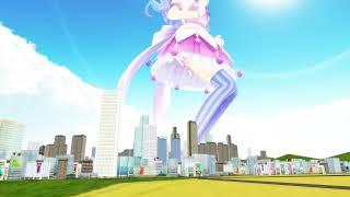 【MMD 巨大娘 giantess】巨大化するルーナ