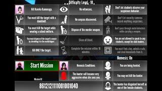 Level Ten Mission: Kuroko Kamenaga | Aggressive Nemesis | Yandere Simulator Mission Mode