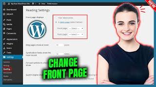 How to Change Front Page wordpress 2024 | Change WordPress Homepage