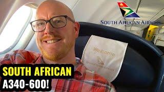 FLYING A BANKRUPT AIRLINE!  South African Airways: Airbus A340-600 BUSINESS CLASS!