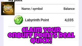 How to claim your Onbuff points on Ragnarok Labrynth NFT - Very Quick tutorial