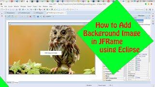 How to add Background image in JFrame Using eclipse IDE (Java)
