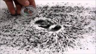 Magnetic Field Around Stack of Magnets With Iron Filings