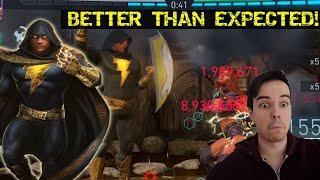 Dark Metal Cards Legendary Black Adam Does Better Than Expected Injustice 2 Mobile