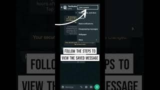 Save 'Disappearing Messages' On WhatsApp