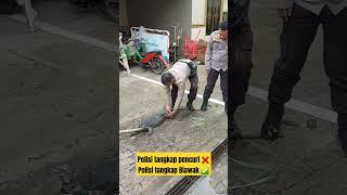 Biawak raksasa di tangkap Polisi #video #shorts #polisi #biawak