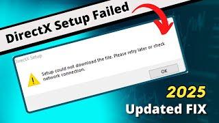 How to Fix DirectX Setup Could Not Download the File ️ DirectX Setup Error