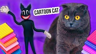 ЛЕПИМ КАРТУН КЭТ ИЗ ПЛАСТИЛИНА С КИСОЙ БАТТЕРС | CARTOON CAT | ПИТОМЦЫ ПРОТИВ