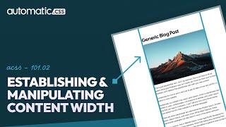 ACSS 101.02: Establishing & Manipulating Your Site's Content Width