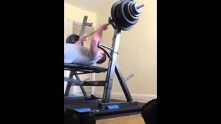 130kg x 1 rep bench press