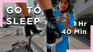 GO TO SLEEP  With 1 Hr 40 Min of SHOE SHINE WITH KAT | ASMR SOUNDS Street Shoe Shine  Mexico 