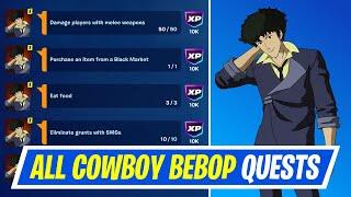 Fortnite Complete Cowboy Bebop Quests - How to EASILY Complete Cowboy Bebop Quests Challenges