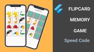 Flutter | FlipCard Memory Game -Full App -Speed Code | Flutter Game Ep - 2