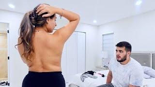 WALKING AROUND TOPLESS IN FRONT OF MY BOYFRIEND!! *HIS REACTION*
