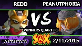 S@X - VGBC | Redd (Fox) Vs. Peanutphobia (Sheik, Marth) SSBM Winners Quarters - Melee