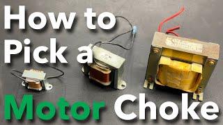 The Specifications of Motor Chokes: Amps Milliamps & Henries Everything needed to pick a Motor Choke