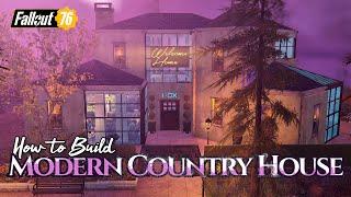 Modern Country House Camp Build Showcase & How to Build 2x Speed tutorial