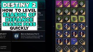 DESTINY 2 How To Level Up SEASON OF DEFIANCE SEASON PASS Quickly