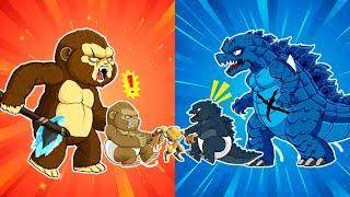 POOR BABY GODZILLA & KONG LIFE: HOT Kong vs COLD Godzilla. What happened to them? | Godzilla Cartoon