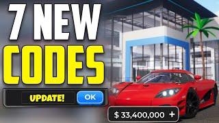 *NEW* ALL WORKING CODES FOR DEALERSHIP TYCOON CARS IN 2024! ROBLOX DEALERSHIP TYCOON CODES