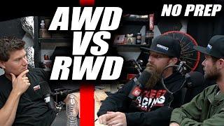 No prep- AWD vs RWD. Are They Scared?