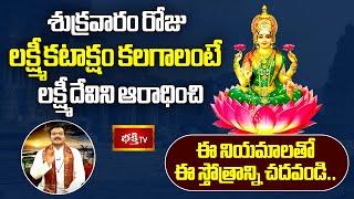 శుక్రవారం రోజు లక్ష్మీకటాక్షం కలగాలంటే లక్ష్మీదేవిని ఆరాధించి ఈ నియమాలతో ఈ స్తోత్రాన్ని చదవండి..