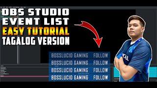 OBS STUDIO - How To Adding Eventlist Alerts For Your Streaming. #FacebookGaming #BossLucioGaming